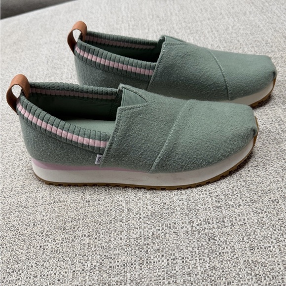 Toms Shoes - Toms Women's Sage Green Slip-On Sneakers